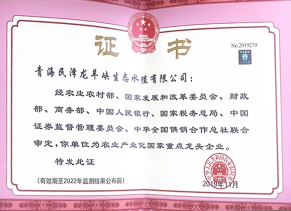 National Key Leading Enterprise of Agricultural Industry